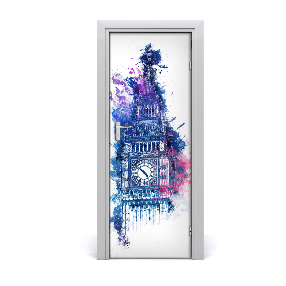 Obrazová tapeta na dveře Big Ben akvarel