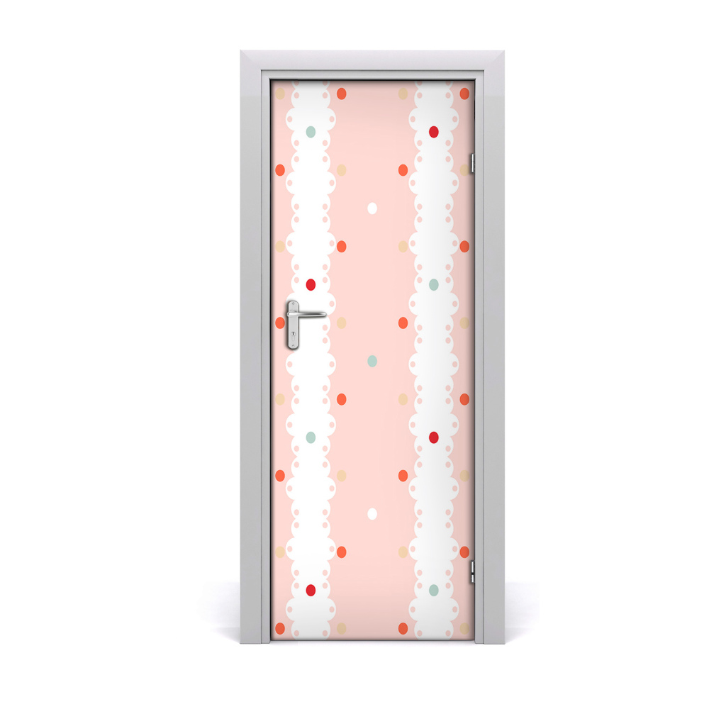 Samolepící tapeta na dveře Pozadina šarenih pastelnih točkica