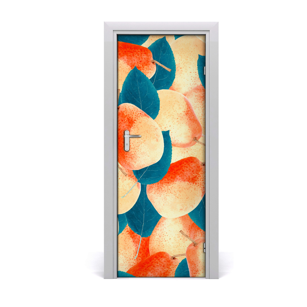 Samolepící tapeta na dveře Kruške i lišće