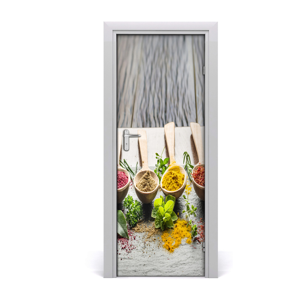 Samolepící fototapeta na dveře Šareni začini
