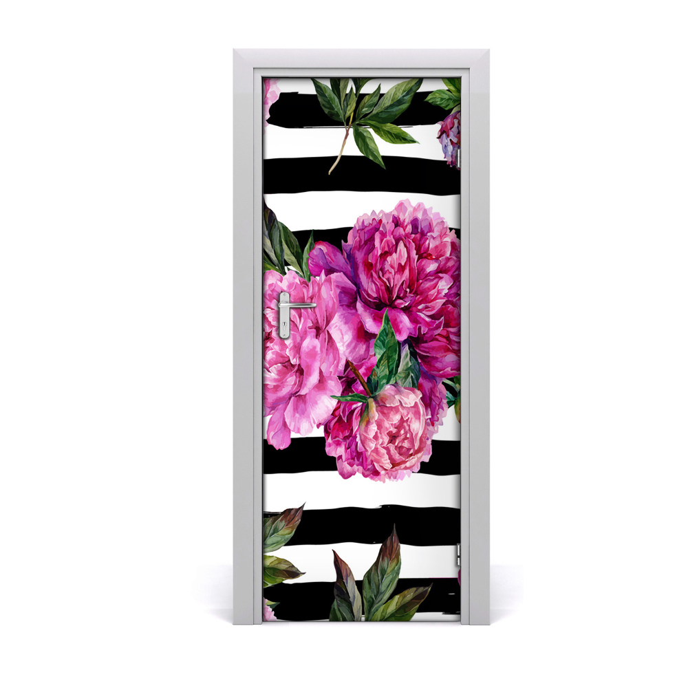 Obrazová tapeta na dveře Prugasti božuri