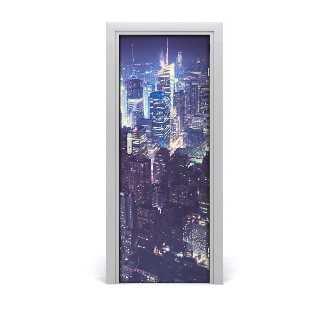 Obrazová tapeta na dveře Manhattan noćna panorama