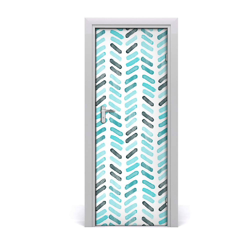 Samolepící fólie na dveře Plavi uzorak riblje kosti