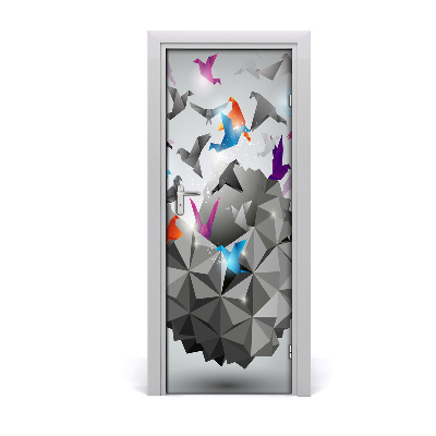 Samolepící fototapeta na dveře Ptice od papira