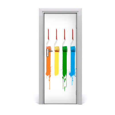 Tapeta na dveře s 3d efektem Šareni valjci za bojanje