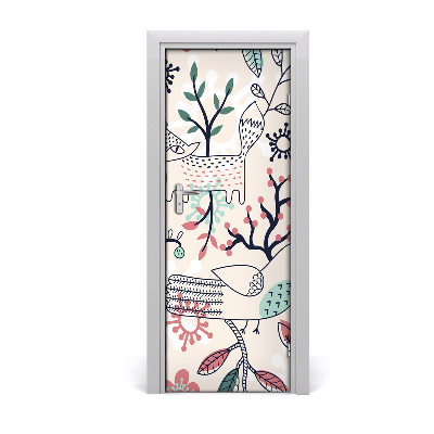 Samolepící fólie na dveře Životinje među granama