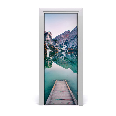 Samolepící tapeta na dveře Jezero Górskie pristanište