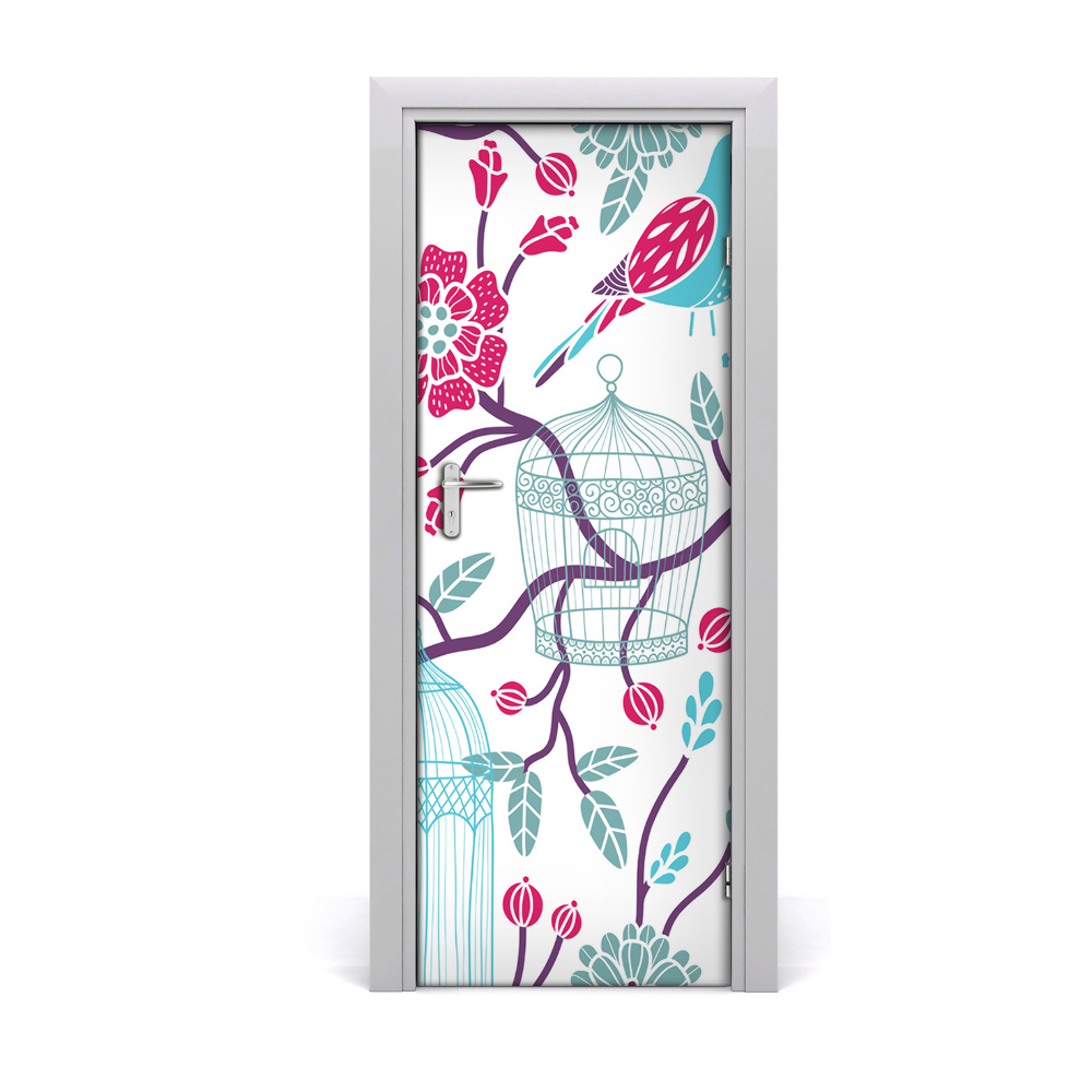 Samolepící tapeta na dveře Kavezi za ptice