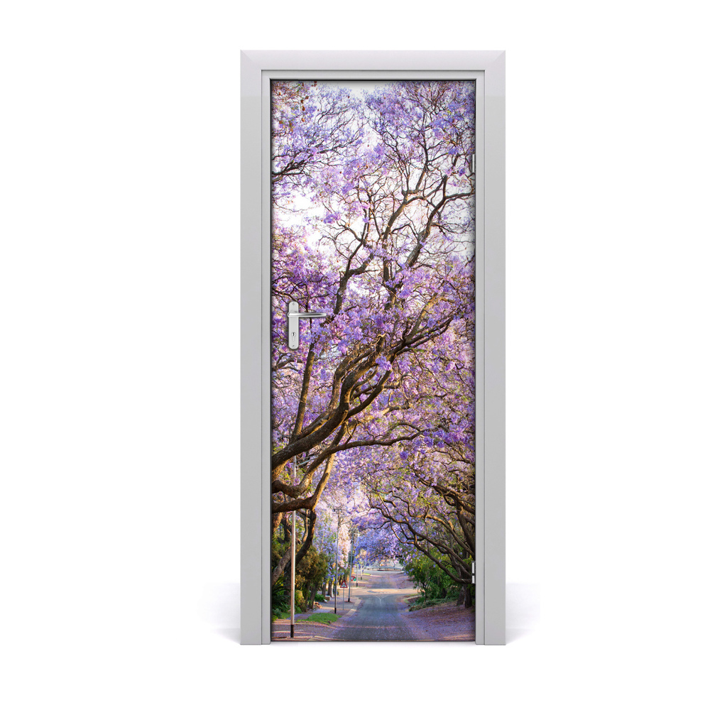 Obrazová tapeta na dveře Staza s Jacaranda drvećem