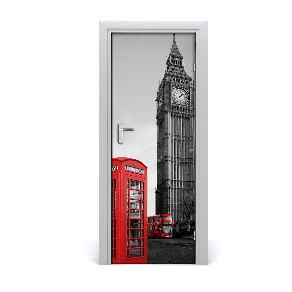 Fototapeta na dveře Big Ben London crno-bijeli