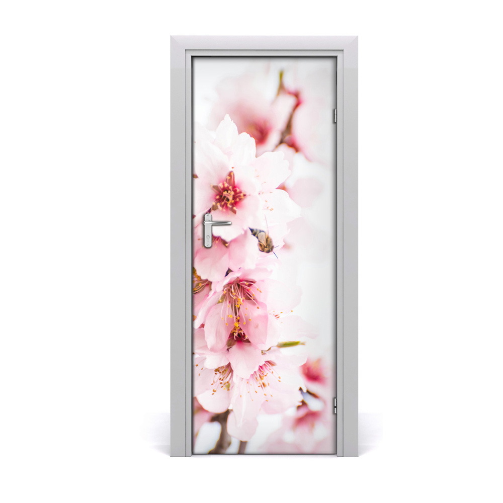 Tapeta na dveře Ružičasto cvijeće