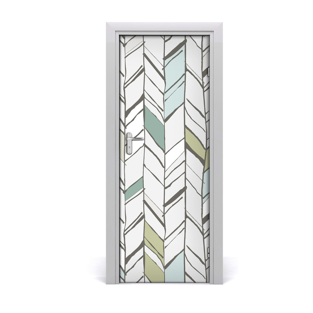 Tapeta na dveře Šareni uzorak riblje kosti