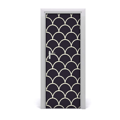 Tapeta na dveře s 3d efektem Krljušti crne ribe