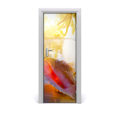 Samolepící fototapeta na dveře Velika školjka na plaži