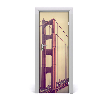 Samolepící fototapeta na dveře Most u magli San Francisca