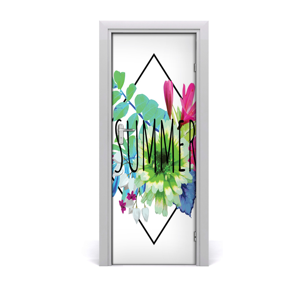 Samolepící fototapeta na dveře Ljetni šareni natpis
