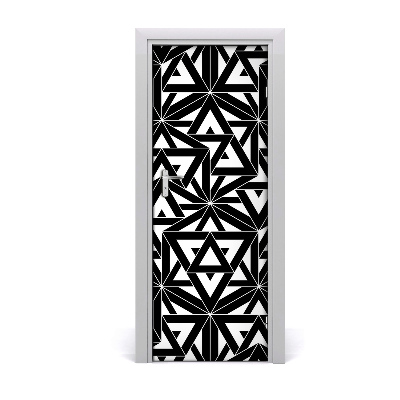 Tapeta na dveře s 3d efektem Pozadina od crnih trokuta