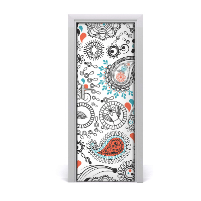 Samolepící tapeta na dveře Crtanje ukrasa