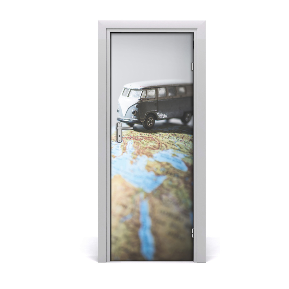 Obrazová tapeta na dveře Volkswagen na globusu