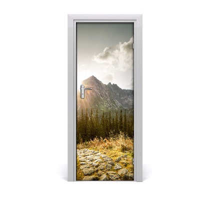 Samolepící tapeta na dveře Zalazak sunca u planinama Tatre