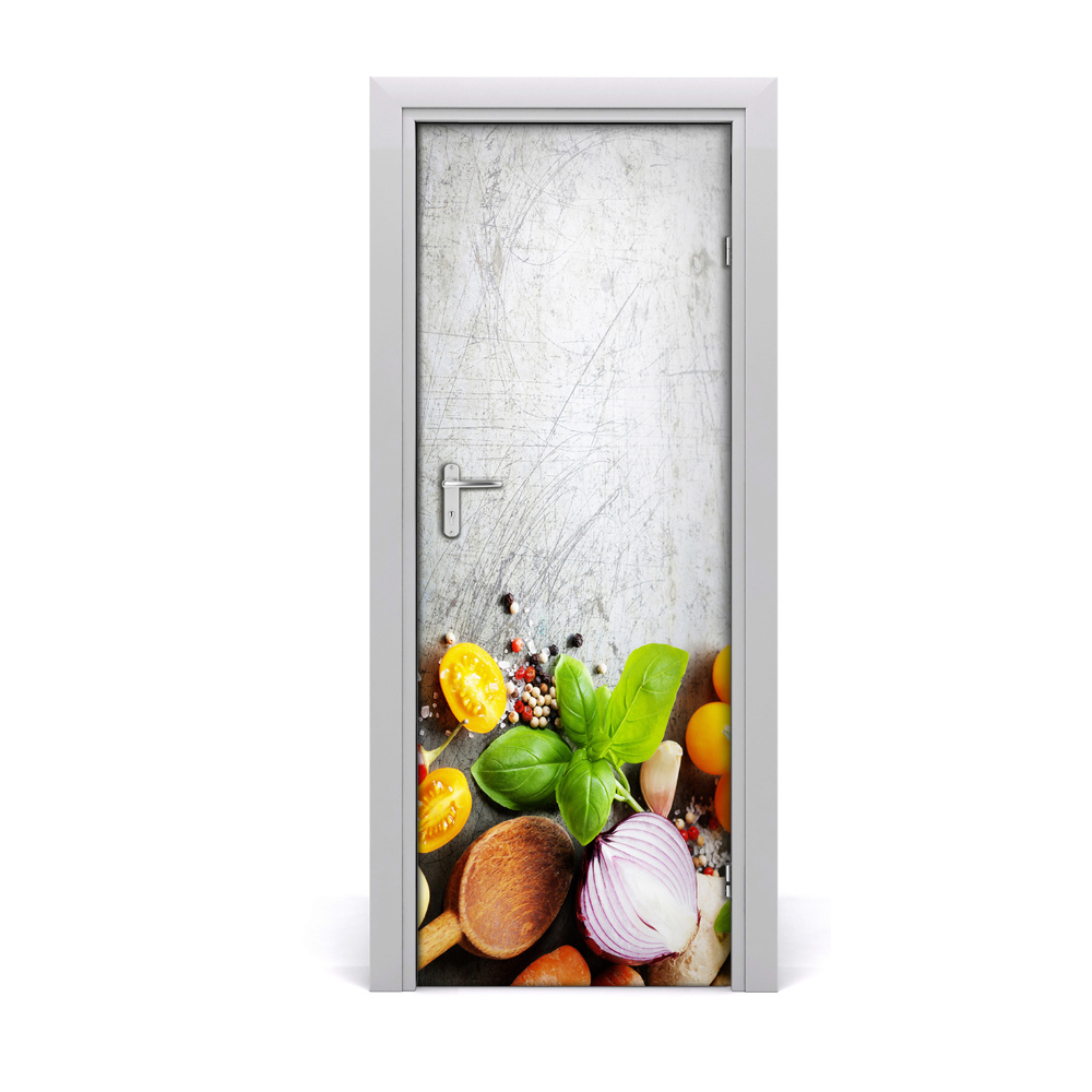 Obrazová tapeta na dveře Povrće začini začinsko bilje