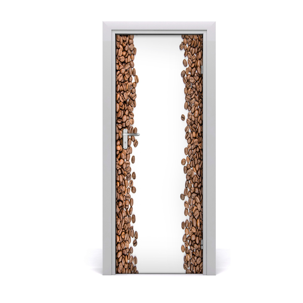 Tapeta na dveře s 3d efektem Zrna kave