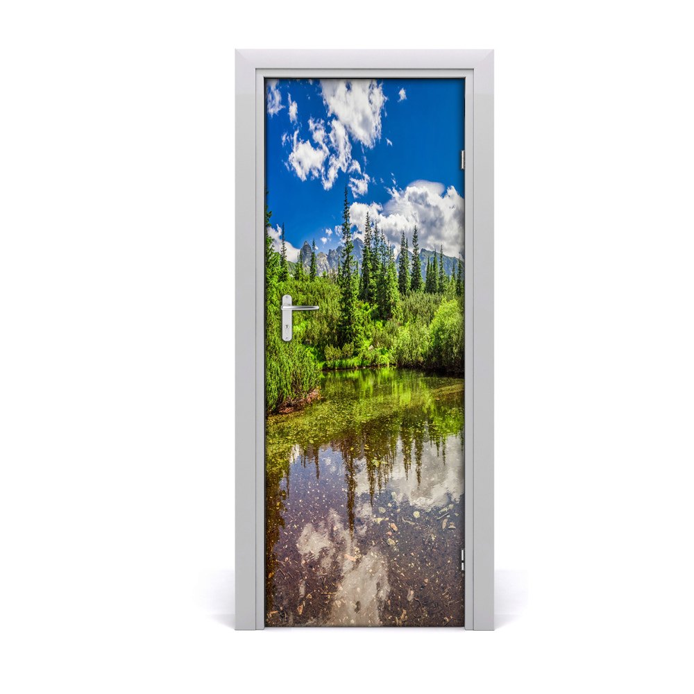 Samolepící tapeta na dveře Planinsko jezero drveće