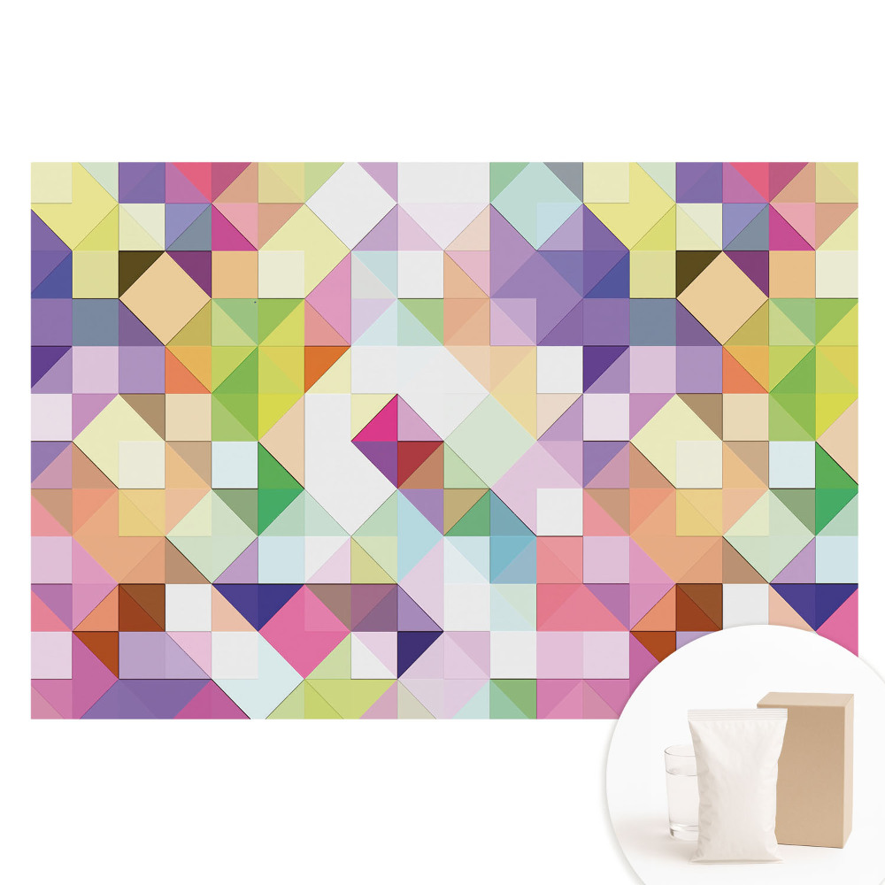 Fototapeta s potiskem na netkané textilii Geometrická mozaika v zářivých barvách