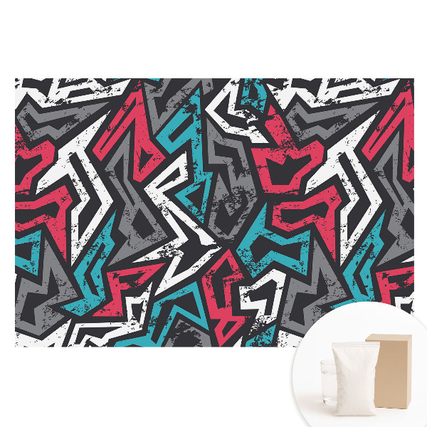 Netkaná tapeta s potiskem Geometrické graffiti s čerstvou energií
