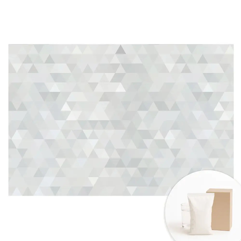Velká fototapeta na zeď s geometrickými trojúhelníky v odstínech šedé