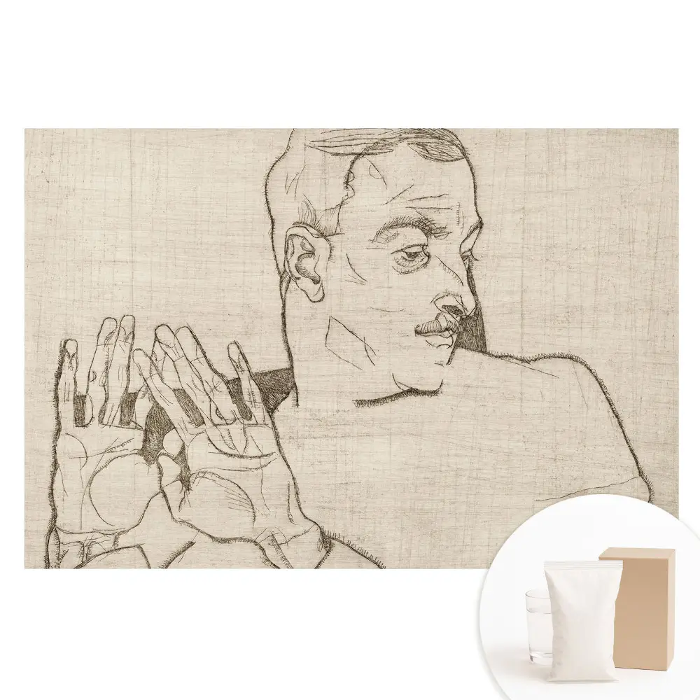 Fototapeta na vliesu Minimalistická skica postavy a gesta