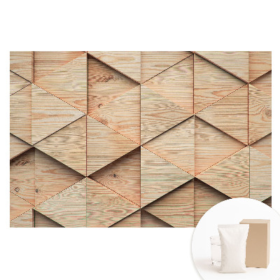 Netkaná tapeta Dřevěné geometrické panely v moderním stylu