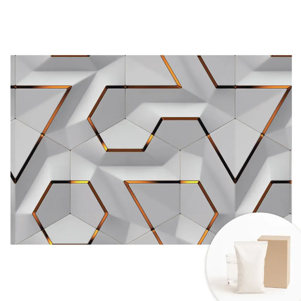 Netkaná tapeta s moderním geometrickým prostorovým vzorem