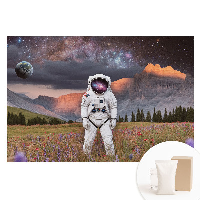 Fototapeta na netkané textilii Surrealistický astronaut v horách