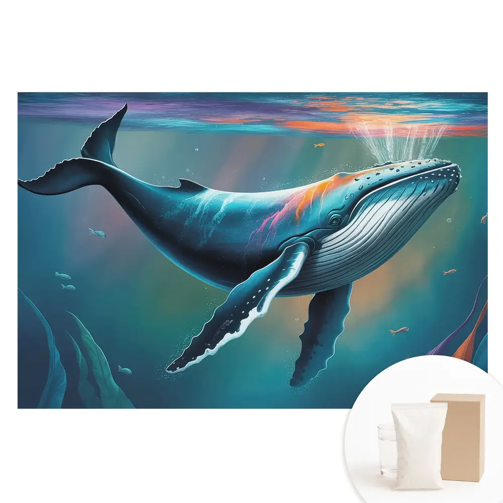 Fototapeta na vliesu Velryba v barvách oceánu