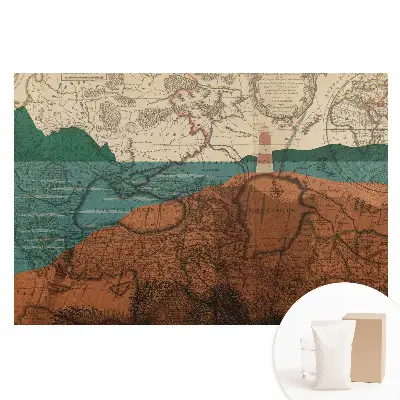 Fototapeta na vliesu Stará mapa s barvami