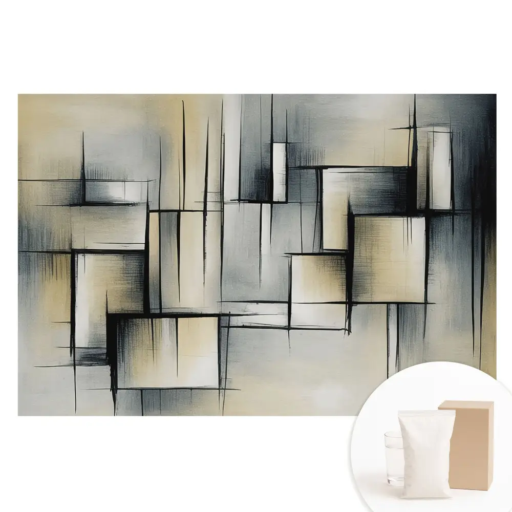 Fototapeta Moderní geometrie v odstínech šedé na netkané textilii