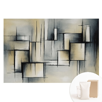 Fototapeta s potiskem na netkané textilii Moderní geometrie v odstínech šedé