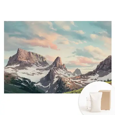 Fototapeta na vliesu Malebná horská krajina s mraky