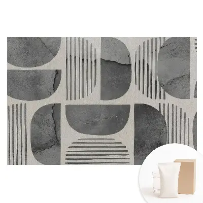 Fototapeta na netkané textilii s minimalistickým geometrickým vzorem