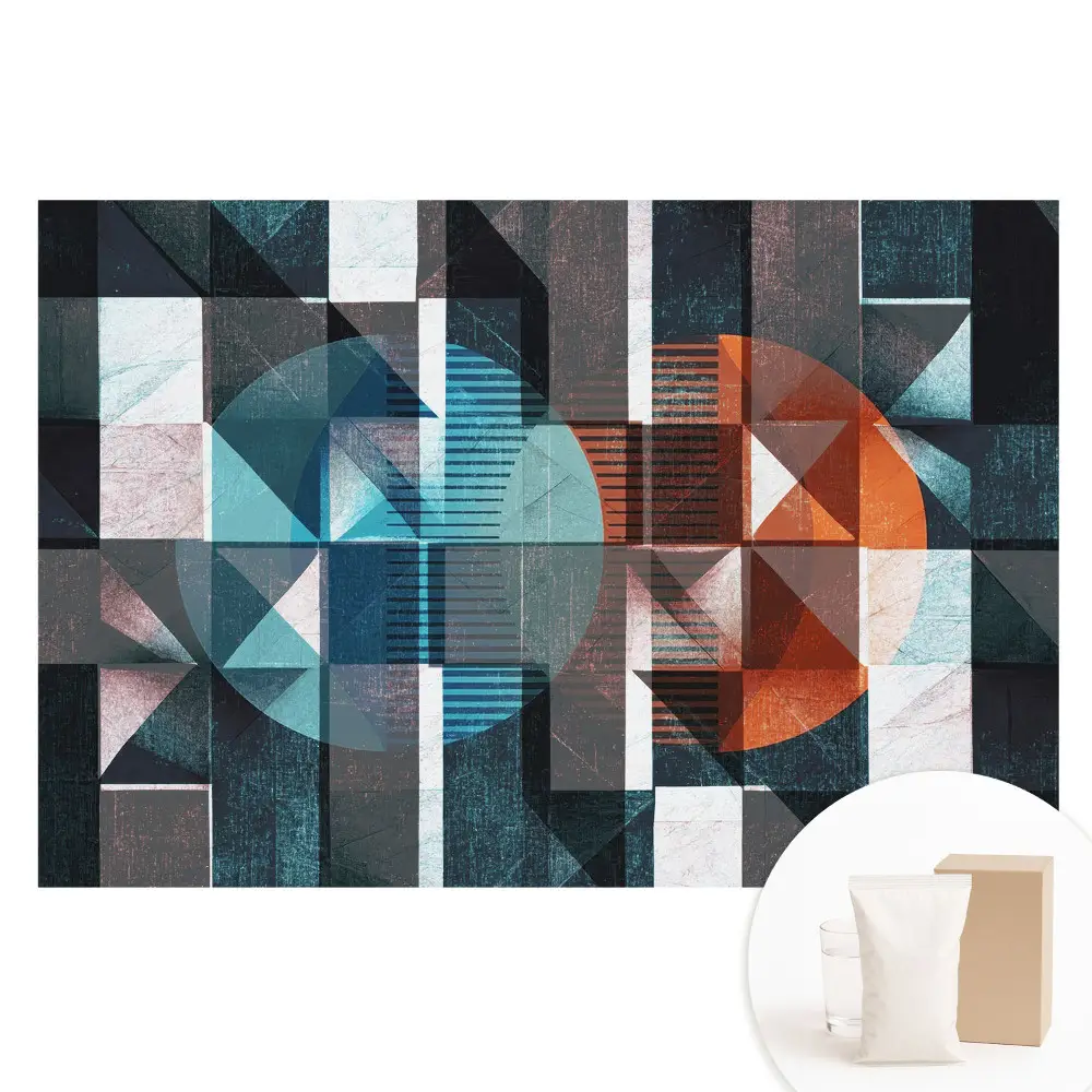 Fototapeta na vliesu Geometrický vzor s dynamickými barvami