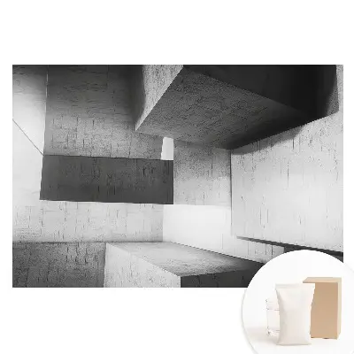 Fototapeta na netkané textilii s motivem minimalistických geometrických tvarů