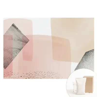 Fototapeta na netkané textilii s motivem jemné geometrie pastelových tvarů