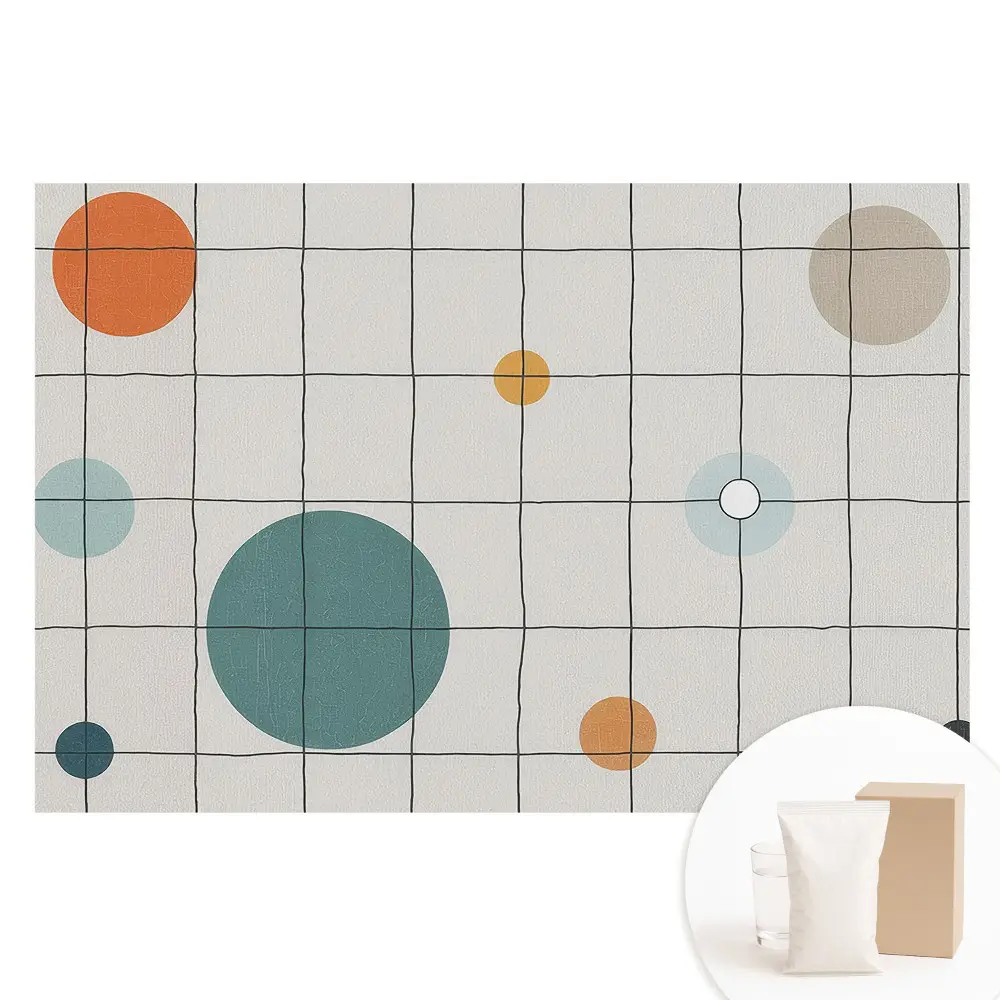 Netkaná tapeta s potiskem moderní geometrické kompozice