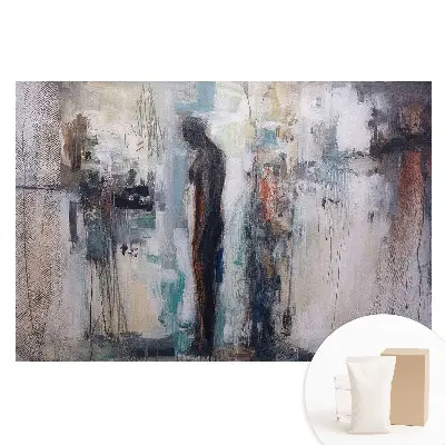 Fototapeta na vliesu Abstraktní silueta v tlumených barvách