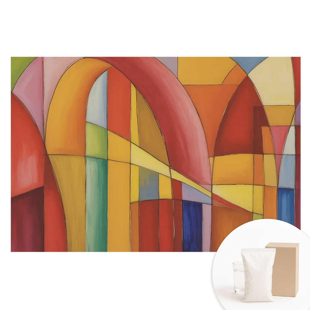 Fototapeta s potiskem na netkané textilii Barevné geometrické oblouky