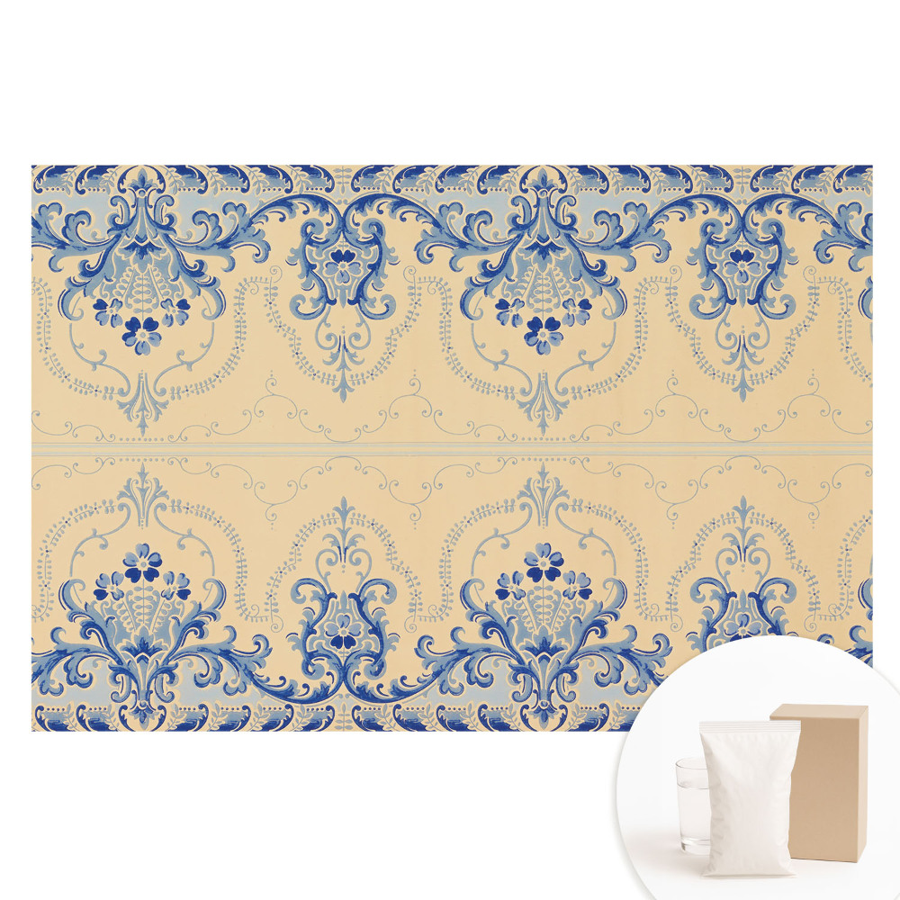 Fototapeta na netkané textilii Klasický ornamentální vzor, ​​elegance modrá