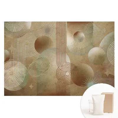 Netkaná tapeta s abstraktním retro geometrickým vzorem