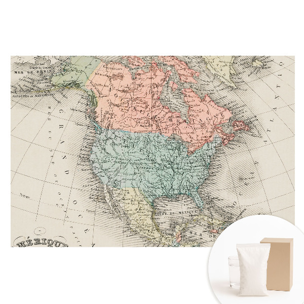 Netkaná fotografická tapeta Klasická mapa Severní Ameriky