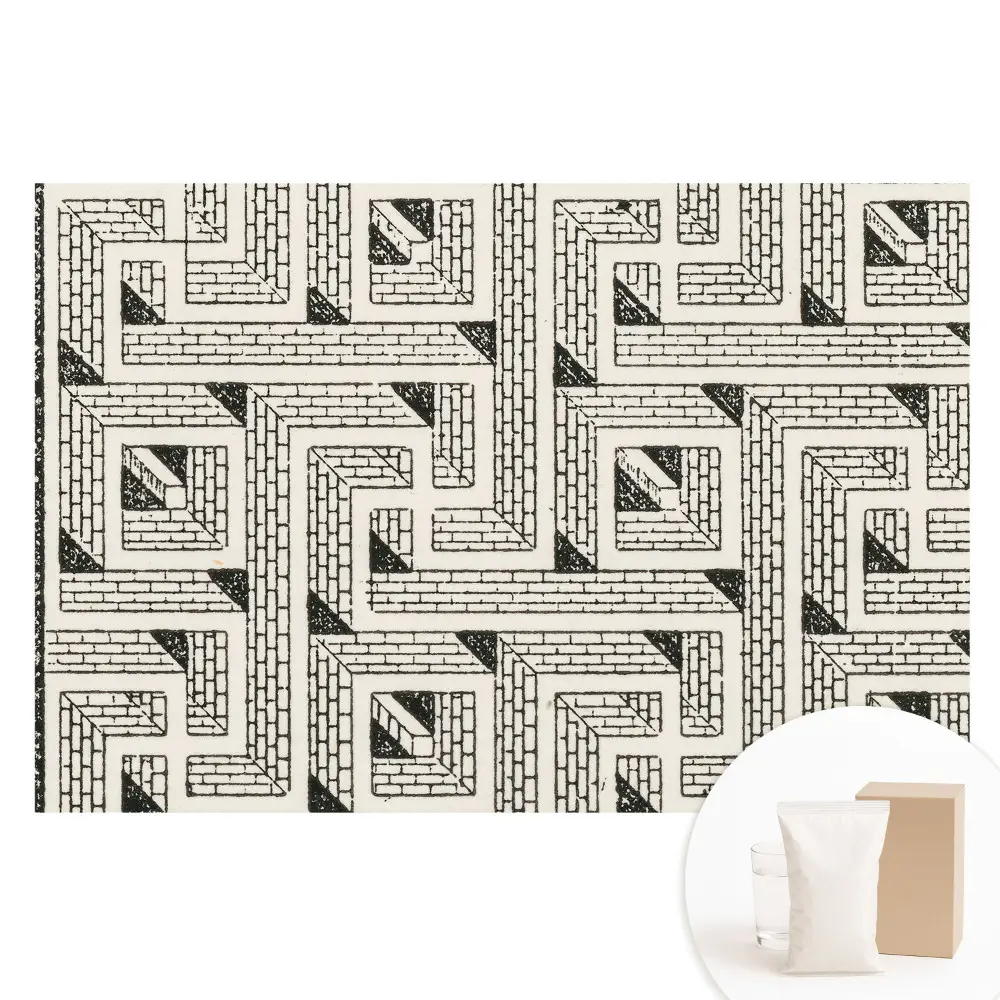 Fototapeta na vliesu Geometrické složení cihel v bludišti